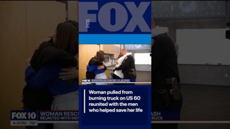 Woman saved from burning truck along US 60 meets her rescuers – FOX 10 Phoenix