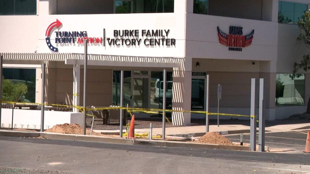 Many gather at Turning Point USA offices following death of CEO, co-founder Charlie Kirk – 12News