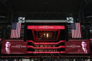 Charlie Kirk memorial forms at Turning Point’s Phoenix headquarters – Phoenix New Times