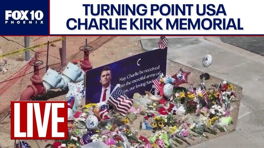 Man arrested for sickening act at Charlie Kirk memorial outside Turning Point headquarters in Phoenix – Yahoo