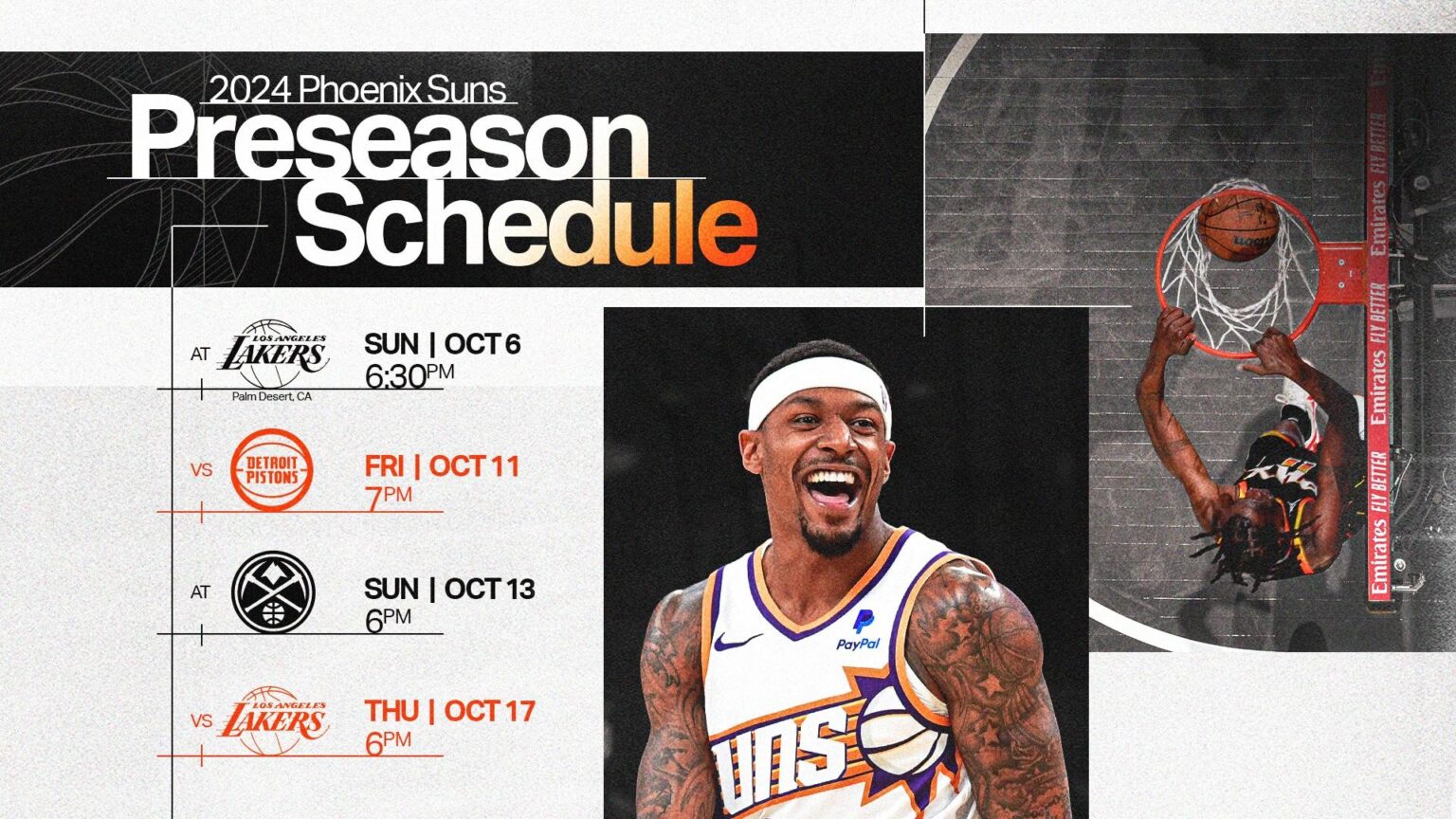 Dates, Times, Matchups Revealed for Suns Preseason – Sports Illustrated